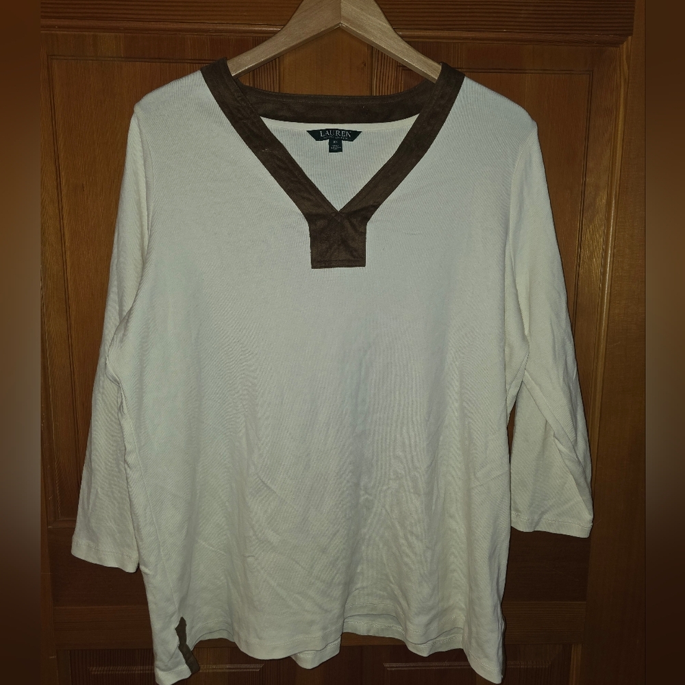 Lauren Ralph Lauren Cotton Boho Hippie Tunic Top Size 2X NWOT